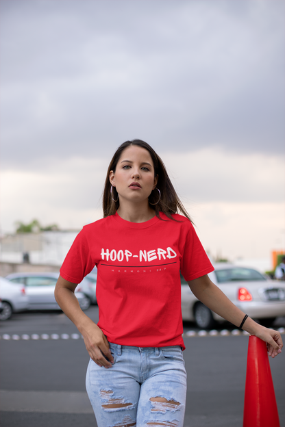 Hoop Nerd Classic Red Tee (Free Shipping)