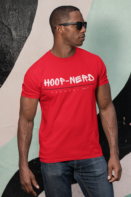 Hoop Nerd Classic Red Tee (Free Shipping)