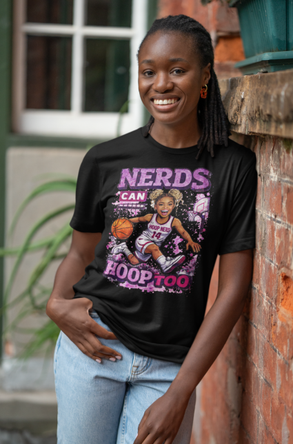 Nerds Can Hoop Too Purple Passion Character Tee (Free Shipping)