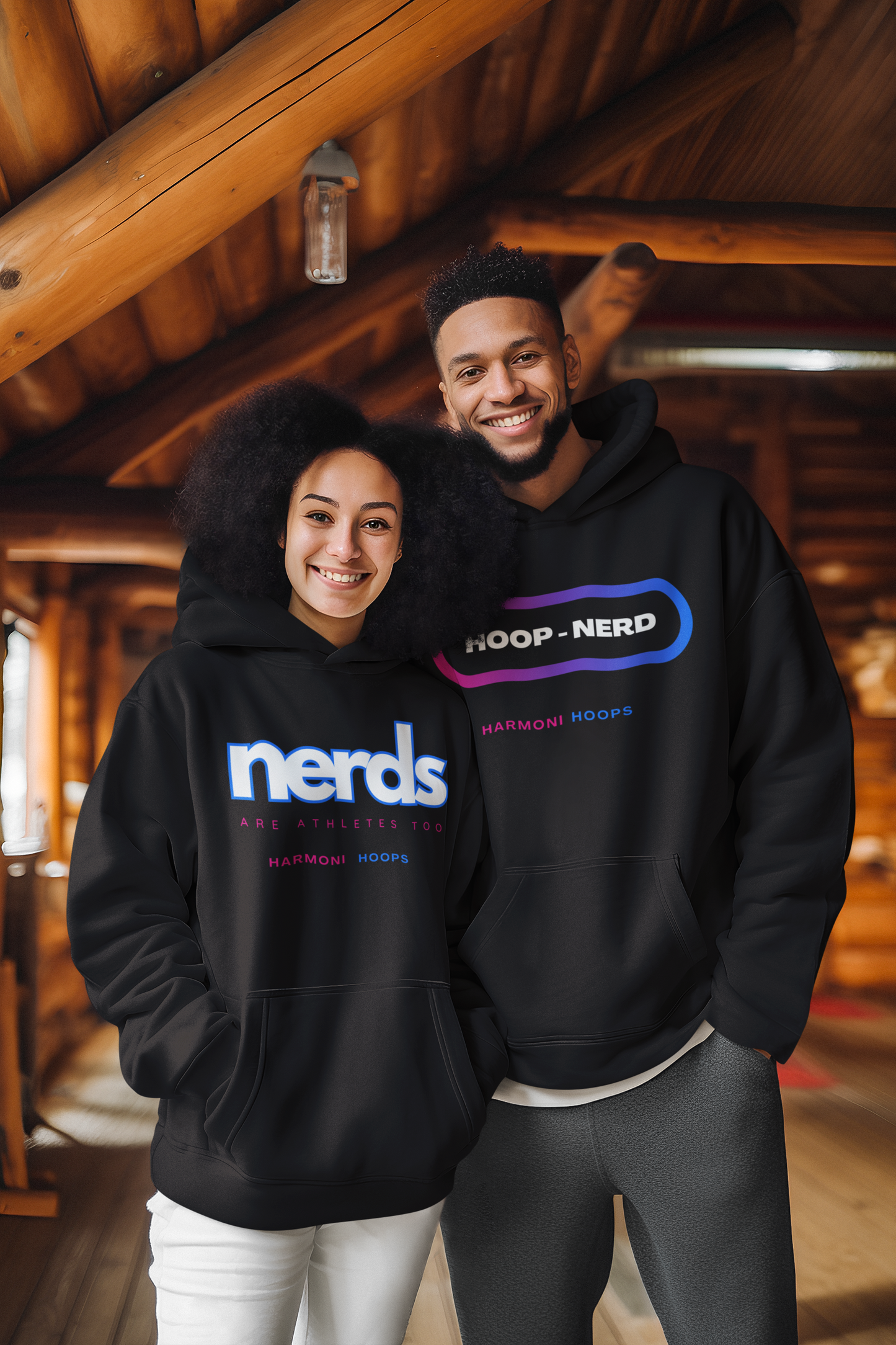 NERDS Are Athletes Too Retro- Black Hoodie