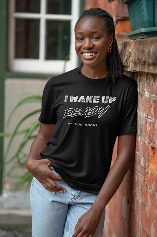 I Wake Up Ready Black Tee