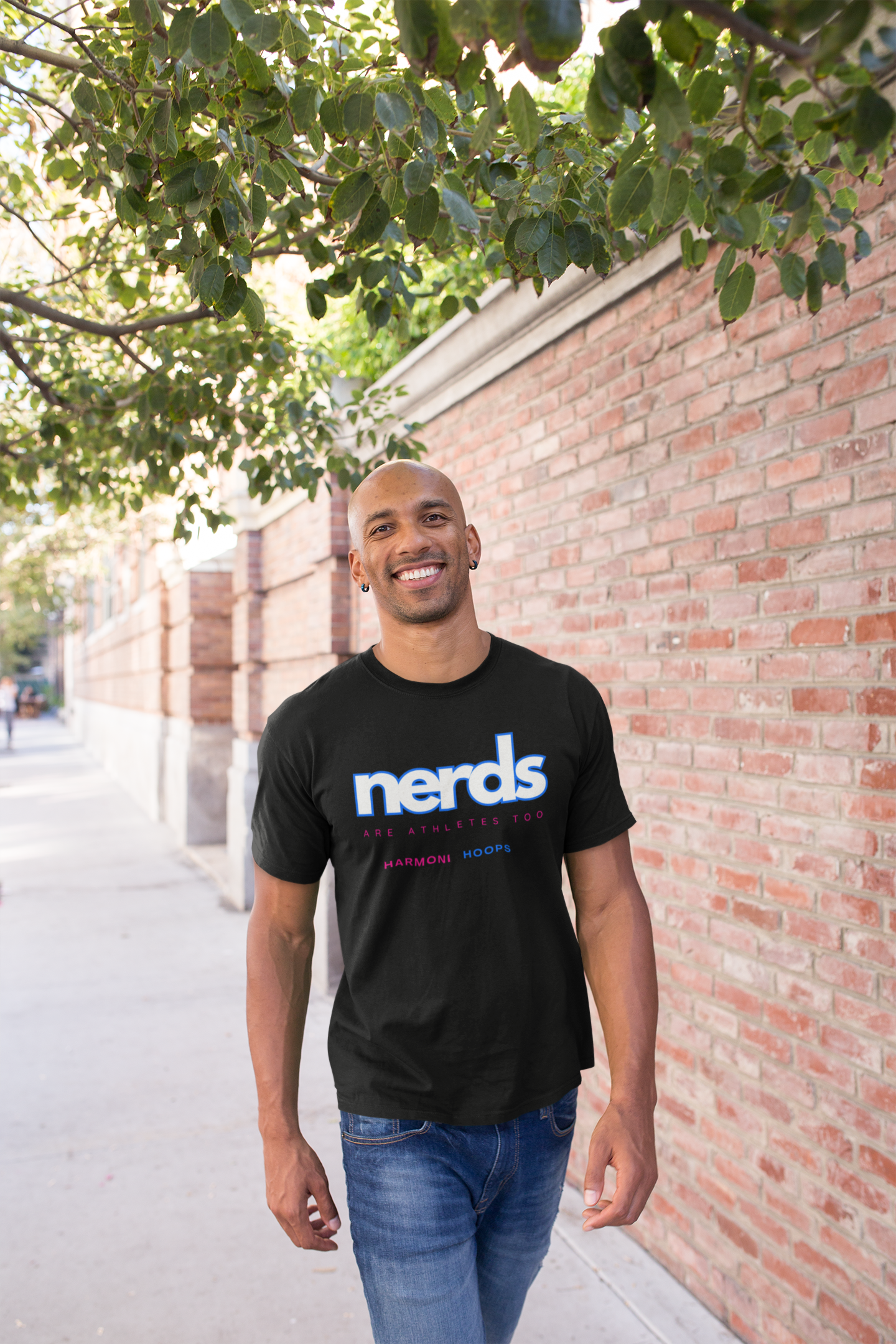 NERDS Are Athletes Too Retro - Black Tee